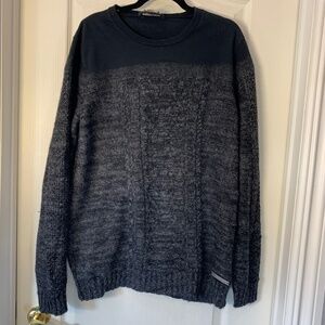 Diesel Men’s Bi-Material Knit Sweater (2XL) | Black & Grey | Elevated Casual Com